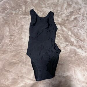 Girls Black One-Piece Swimsuit